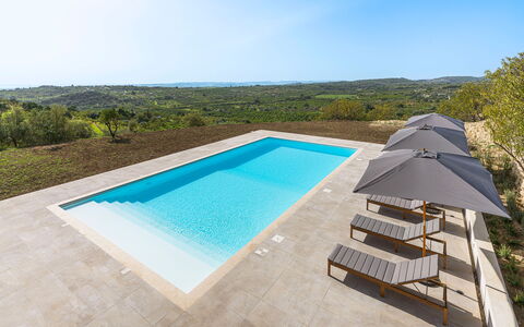 Casa Bianca - Noto, Sicilia: Sky, Water, Property, Swimming Pool, Building, Plant, Azure, Outdoor Furniture, Shade, Tree