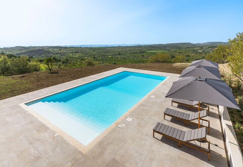 Casa Bianca - Noto, Sicilia: Sky, Water, Property, Swimming Pool, Building, Plant, Azure, Outdoor Furniture, Shade, Tree