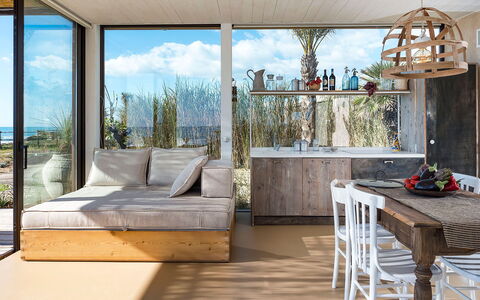 Casa Ninfa - Ispica, Sicilia: Property, Cloud, Furniture, Building, Wood, Table, Interior Design, Shade, Comfort, Floor