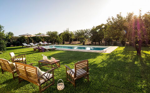 Casa Colore - Siracusa, Sicilia: Sky, Plant, Water, Outdoor Bench, Tree, Swimming Pool, Outdoor Furniture, Natural Landscape, Shade, Leisure