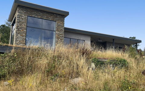 Linda - 200M from the Sea: Home, Roof, House, Cottage, Estate, Door, Porch, Siding, Farmhouse, Shade