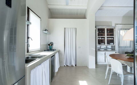 Isolina Verde - Scicli, Sicilia: Furniture, Cabinetry, Countertop, Sink, Kitchen, Table, Interior Design, Architecture, Wood