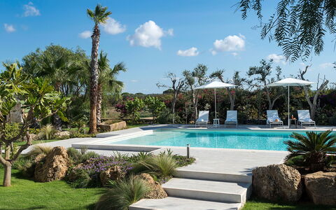Villa Chiara - Paceco, Sicilia: Water, Plant, Sky, Cloud, Property, Tree, Arecales, Swimming Pool, Landscape, Leisure