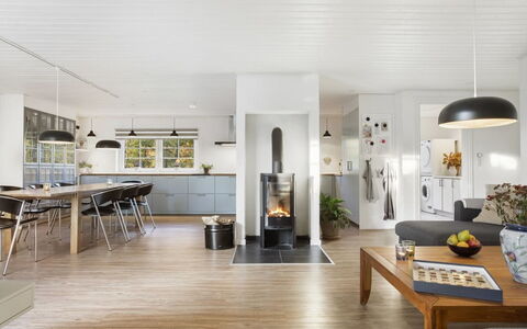 Krok - 1.2Km from the Sea: Interior Design, Flooring, Furniture, Floor, Wood Flooring, Wood, Ceiling, Light Fixture, Home, Living Room