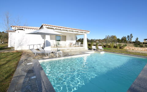 Villa Helios - Budoni, Sardegna: Water, Sky, Plant, Property, Swimming Pool, Building, Azure, Shade, Leisure, Real Estate