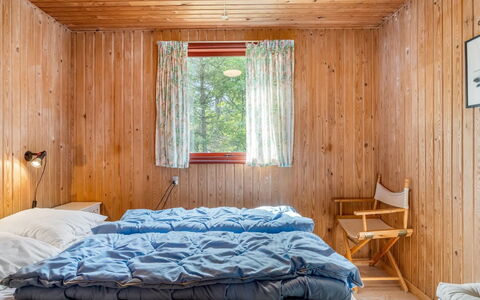 Friis - 100M from the Sea: Interior Design, Wood, Flooring, Floor, Bedroom, Furniture, Ceiling, Bed, Bed Sheet, Room