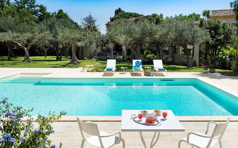 Casa Fiore - Salemi, Sicilia: Water, Plant, Furniture, Property, Swimming Pool, Sky, Green, Azure, Rectangle, Tree