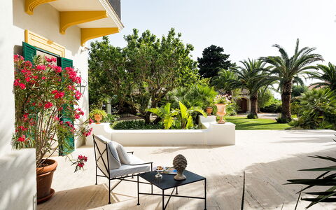 Casa Fiore - Salemi, Sicilia: Plant, Property, Building, Sky, Nature, Shade, Chair, Tree, Flower, Outdoor Furniture