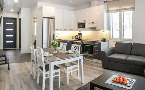 Villa Maria: Furniture, Interior Design, Flooring, Wood, Ceiling, Couch, Room, Floor, Kitchen, Apartment