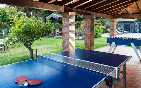 Casa Bedda - Viagrande, Sicilia: Table, Property, Plant, Furniture, Sports Equipment, Window, Table Tennis Racket, Building, Green, Shade