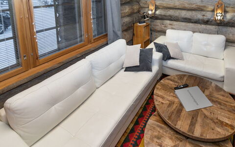 Villa Saaruakuja 3 As.1: Furniture, Couch, Interior Design, Wood, Flooring, Floor, Living Room, Wood Flooring, Room, Home