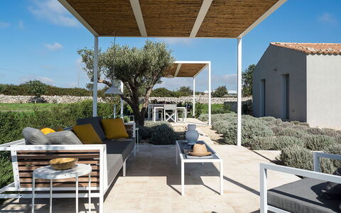 Villa Carmelita - Ragusa, Sicilia: Sky, Plant, Shade, Outdoor Furniture, Building, Residential Area, Landscape, Chair, Tree, Real Estate