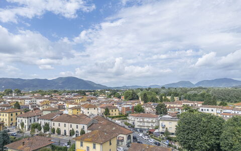 Lucca Old Town Apartment - Lucca, Toscana: Mountainous Landforms, Residential Area, Hill, Urban Area, Mountain, Town, Landscape, Neighbourhood, Suburb, House