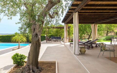 Casa Cortese - Noto, Sicilia: Plant, Property, Chair, Table, Tree, Shade, Wood, Leisure, Outdoor Furniture, Real Estate