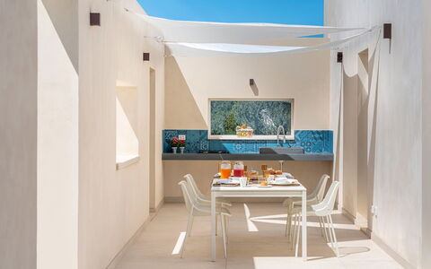 Villa Argento - Rosolini, Sicilia: Furniture, Building, Table, Chair, Interior Design, Houseplant, House, Wood, Flooring, Living Room