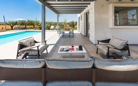 Casa Colori - Noto, Sicilia: Furniture, Property, Table, Couch, Sky, Interior Design, Shade, Building, Architecture, Outdoor Furniture