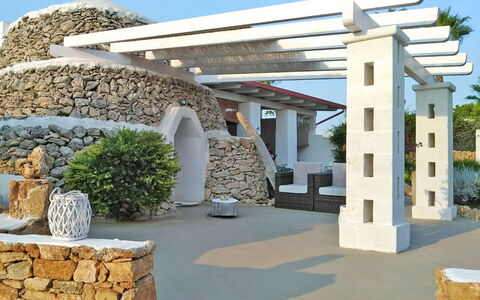 Villa Trullo - Torricella, Puglia: Property, Sky, Plant, Azure, Lighting, Architecture, Shade, Residential Area, Landscape, Real Estate