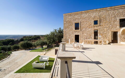 Casapietra - Scicli, Sicilia: Sky, Property, Plant, Azure, Land Lot, Window, Road Surface, Tree, Shade, Real Estate