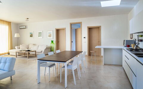 Casapietra - Scicli, Sicilia: Table, Furniture, Cabinetry, Countertop, Couch, Wood, Chair, Lighting, Kitchen, Interior Design