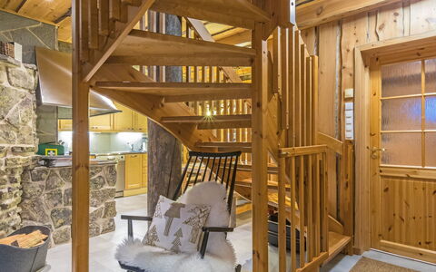 Menninkäisenkolo: Furniture, Interior Design, Flooring, Floor, Table, Ceiling, Kitchen & Dining Room Table, Lighting, Chair, Home