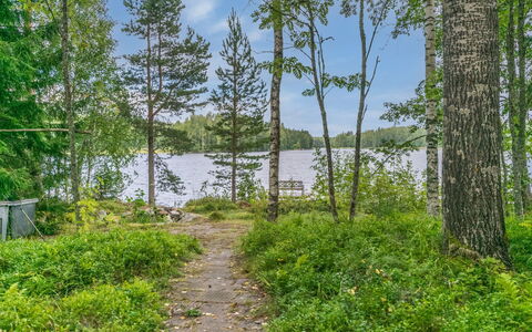 Villa Heikinniemi: Furniture, Interior Design, Flooring, Floor, Table, Ceiling, Kitchen & Dining Room Table, Lighting, Chair, Home