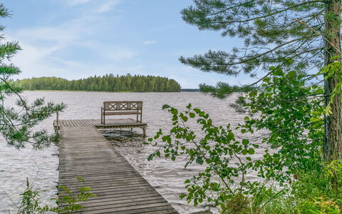 Villa Heikinniemi: Furniture, Interior Design, Flooring, Floor, Table, Ceiling, Kitchen & Dining Room Table, Lighting, Chair, Home