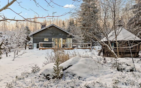 Villa Heikinniemi: Furniture, Interior Design, Flooring, Floor, Table, Ceiling, Kitchen & Dining Room Table, Lighting, Chair, Home
