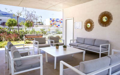 Marina Real i Penthouse 192.2: Plant, Furniture, Property, Couch, Table, Interior Design, Lighting, Living Room, Studio Couch, Floor