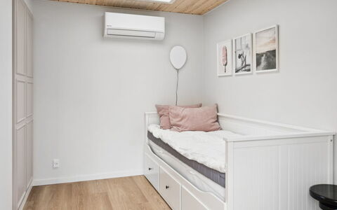 Janna - 1.4Km from the Sea: Furniture, Interior Design, Bedroom, Bed, Wood, Floor, Ceiling, Room, Flooring, Lighting