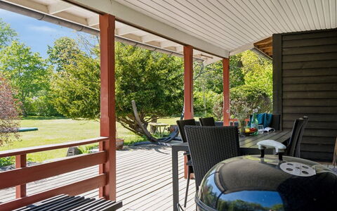 Janna - 1.4Km from the Sea: Furniture, Wood, Porch, Outdoor Furniture, Chair, Shade, Ceiling, Table, Deck, Wood Stain