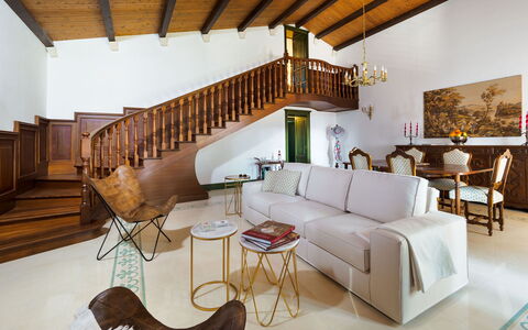Casa Desiderio - Siracusa, Sicilia: Furniture, Couch, Building, Table, Interior Design, Living Room, Picture Frame, House, Houseplant, Floor