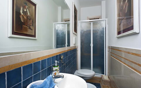 Villa Amena - Siracusa, Sicilia: Picture Frame, Plumbing Fixture, Property, Tap, Azure, Building, Bathroom, Interior Design, Wood, Lighting