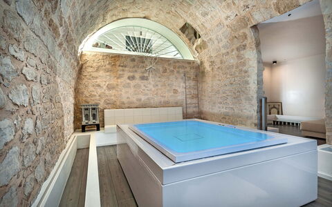 Casa Masseria - Scicli, Sicilia: Property, Building, Window, Azure, Table, Wood, Swimming Pool, Architecture, Interior Design, Floor