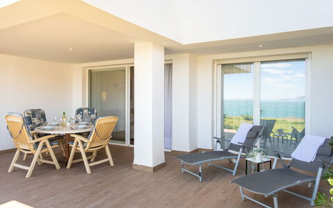Issea Amazing: Wood, Floor, Apartment, Sea, Resort, Ocean, Balcony, Hardwood, Chair, Wood Stain