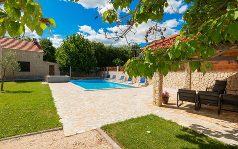 Lucija: Swimming Pool, Estate, Resort, Outdoor Furniture, Flagstone, Shade, Villa, Backyard, Eco Hotel, Hacienda