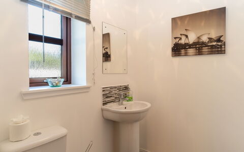 Pineways: Mirror, Tap, Property, Sink, Plumbing Fixture, Bathroom Sink, Window, Bathroom, Purple, Interior Design