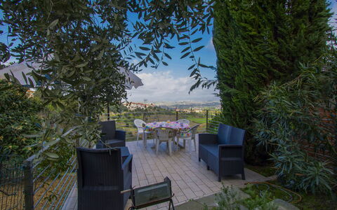 Il Giardino di Lucia: Plant, Sky, Building, Water, Property, Azure, Shade, Umbrella, Outdoor Furniture, Interior Design