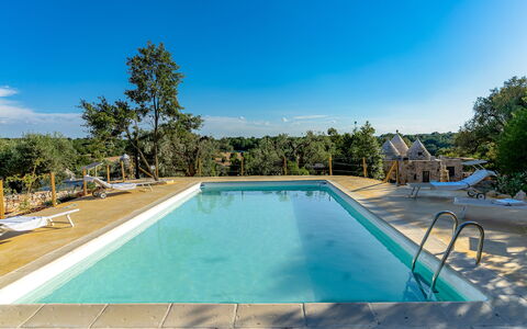 Trulli Di Grieco: Water, Sky, Property, Plant, Swimming Pool, Azure, Tree, Shade, Rectangle, Leisure