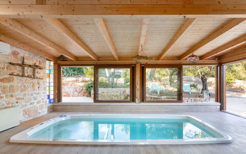 Trulli Di Grieco: Water, Property, Azure, Swimming Pool, Building, Interior Design, Architecture, Shade, Leisure, Wood
