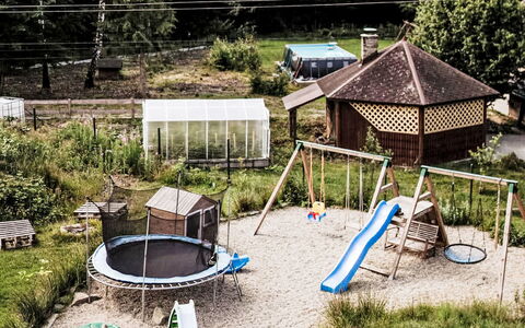 Domek Pod Szarowym Lasem: Recreation, Garden, Backyard, Leisure, Yard, Lawn, Shade, Outdoor Furniture, Chair, Outdoor Structure
