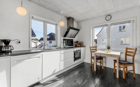 Ullakarin - 200M from the Sea: Wood, Flooring, Ceiling, Kitchen, Floor, Countertop, Home, Apartment, Light Fixture, Kitchen Appliance