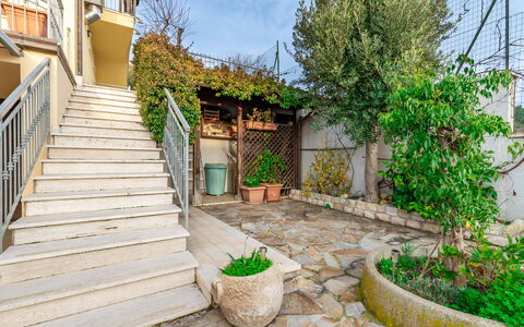Casale Al Mare: Plant, Property, Sky, Building, Stairs, Road Surface, Grass, Tree, Cottage, Real Estate