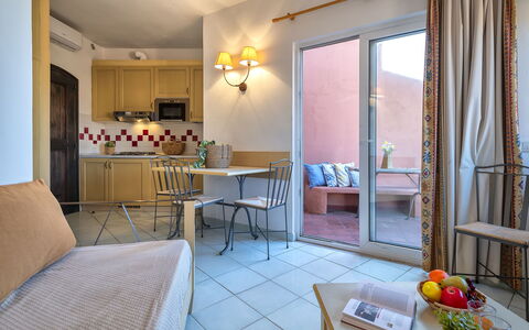 Cala Rossa 1505: Comfort, Azure, Picture Frame, Building, Wood, Curtain, Architecture, Yellow, Floor, Decoration