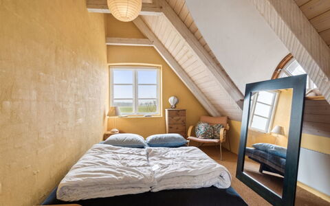 Herlek - 450M from the Sea: Bedroom, Bed, Furniture, Floor, Wood, Flooring, Interior Design, Bed Sheet, Bedding, Ceiling
