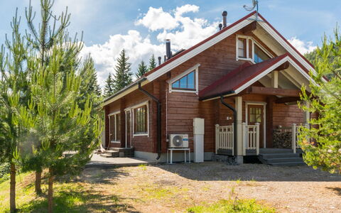 Villa Onni: Bed, Furniture, Bedroom, Interior Design, Bedding, Bed Sheet, Flooring, Wood, Floor, Room
