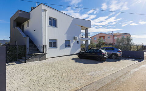 Umag Zambratija 441: Building, Daytime, Property, Sky, Water, Plant, Window, Swimming Pool, Tree, Urban Design
