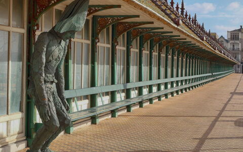 Centrally Located Graaf Jan: Sky, Cloud, Sculpture, Building, Wood, Art, Statue, Leisure, Facade