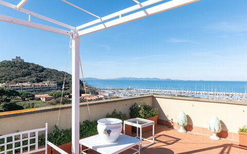 Punta Ala 130: Sky, Building, Property, Furniture, Water, Azure, Shade, Outdoor Furniture, Seaside Resort, Chair