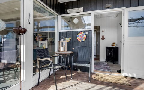 Sylvia - 450M from the Sea: Roof, Home, Door, Cottage, Shade, Siding, Yard, Estate, Backyard