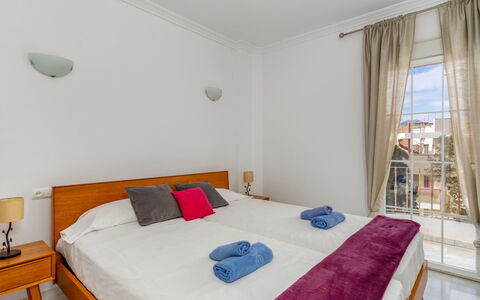 Las Brisas Estepona Golf: Furniture, Property, Building, Azure, Comfort, Table, Window, Textile, Door